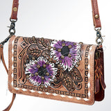 American Darling ORGANISER Upcycled Wool Genuine Leather women bag western handbag purse