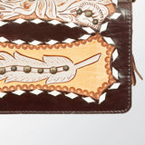 American Darling ORGANISER Upcycled Wool Genuine Leather women bag western handbag purse