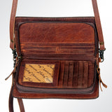 American Darling ORGANISER Upcycled Wool Genuine Leather women bag western handbag purse