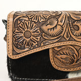 American Darling Cross Body Hand Tooled Hair on Genuine Leather Western Women Bag Handbag Purse | for Cute Crossbody