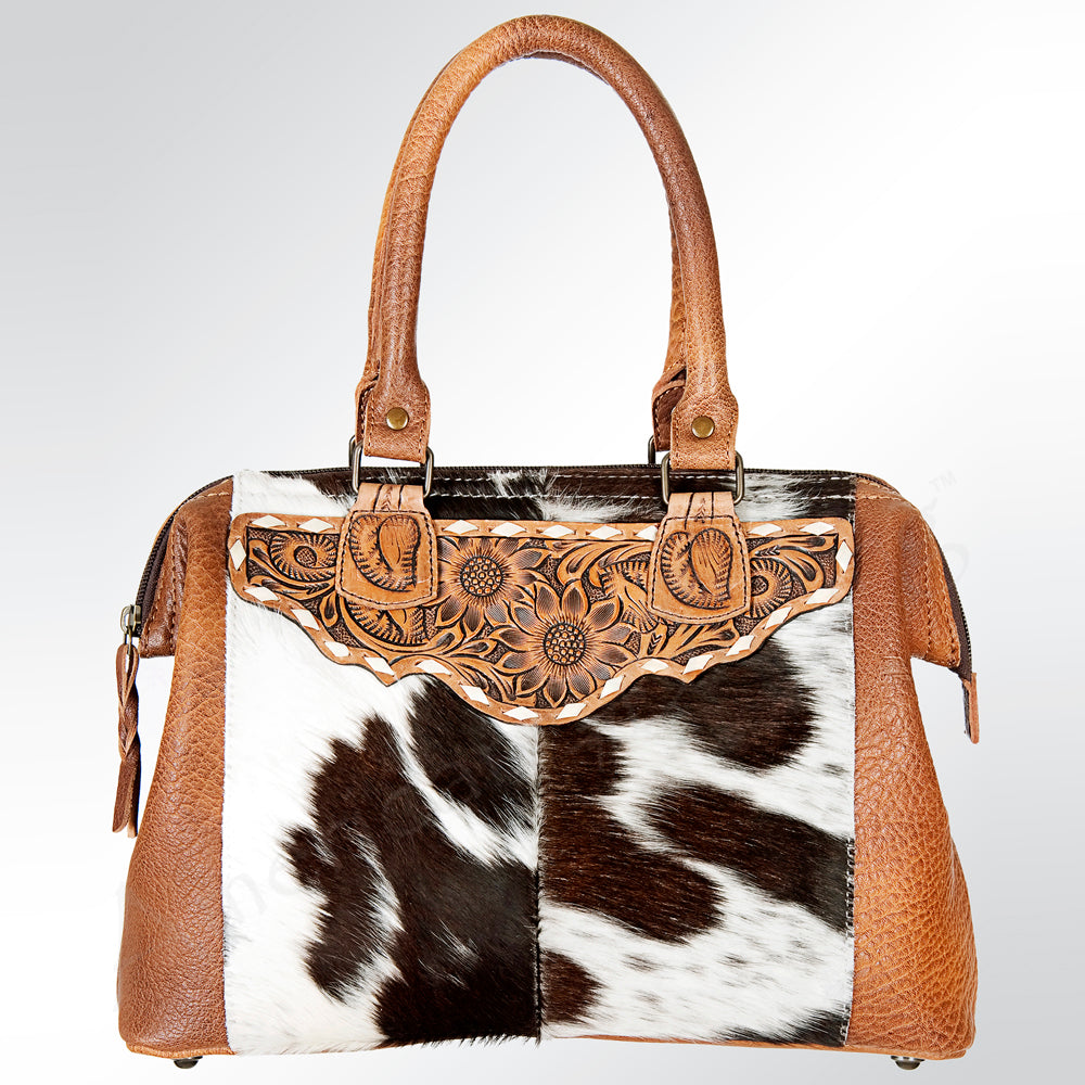 American Darling Tote Hand Tooled Hair-On Genuine Leather Western Women Bag Handbag Purse | Travel Bags College Casual