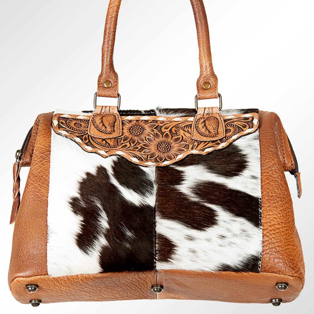 American Darling Tote Hand Tooled Hair-On Genuine Leather Western Women Bag Handbag Purse | Travel Bags College Casual