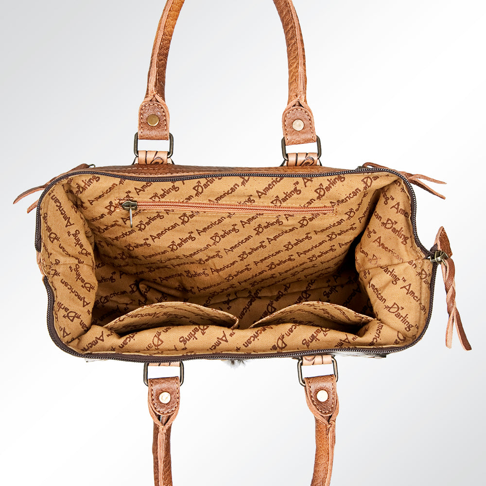 American Darling Tote Hand Tooled Hair-On Genuine Leather Western Women Bag Handbag Purse | Travel Bags College Casual