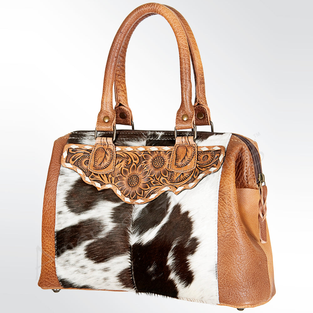 American Darling Tote Hand Tooled Hair-On Genuine Leather Western Women Bag Handbag Purse | Travel Bags College Casual