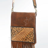 American Darling  Messenger Hand Tooled Full Grain Genuine Leather Western Women Bag Handbag Purse | for Cute