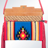 American Darling Cross Body Saddle Blanket Fabric Genuine Leather Western Women Bag Handbag Purse |College Casual Travel Bags