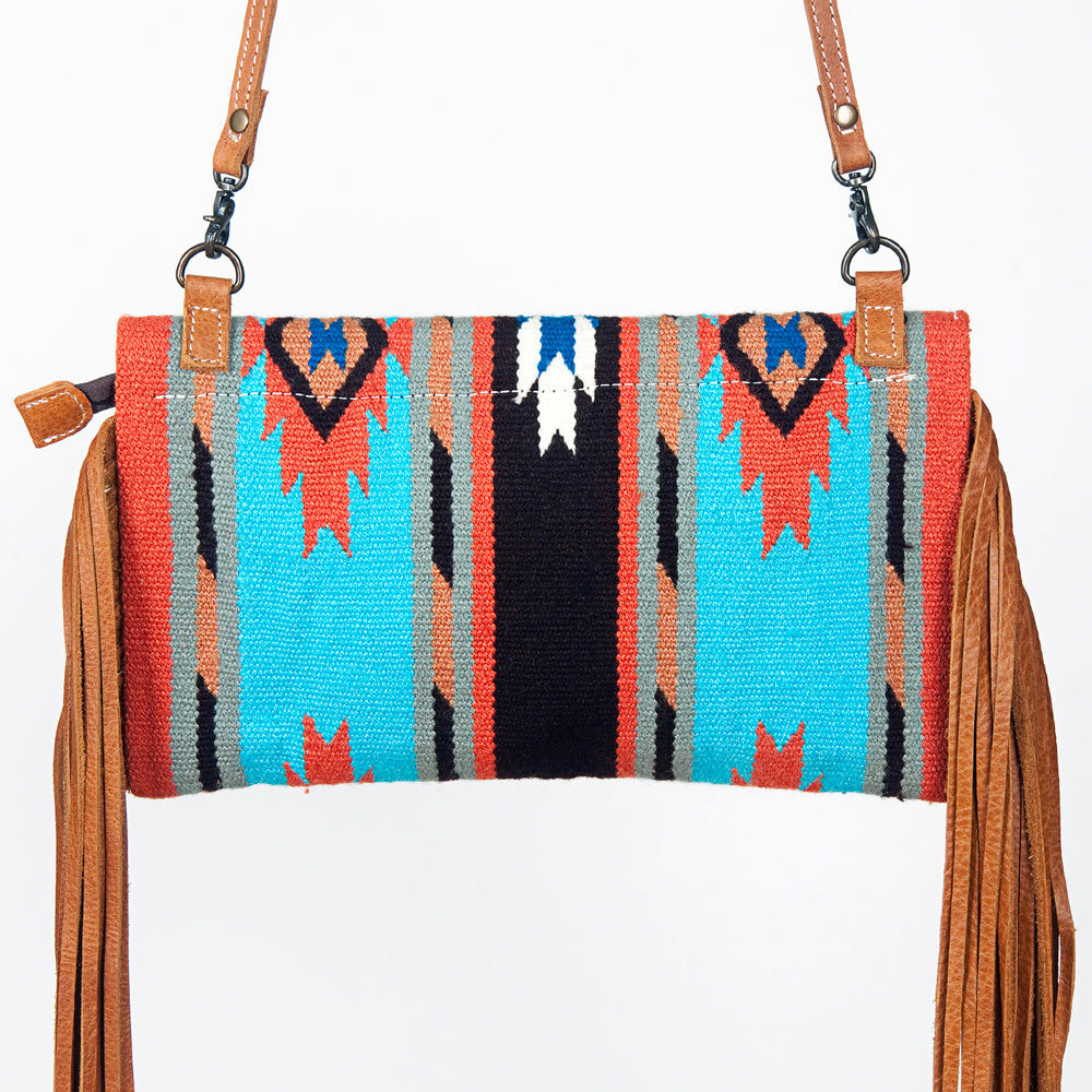 American Darling Cross Body Saddle Blanket Fabric Genuine Leather Western Women Bag Handbag Purse |College Casual Travel Bags