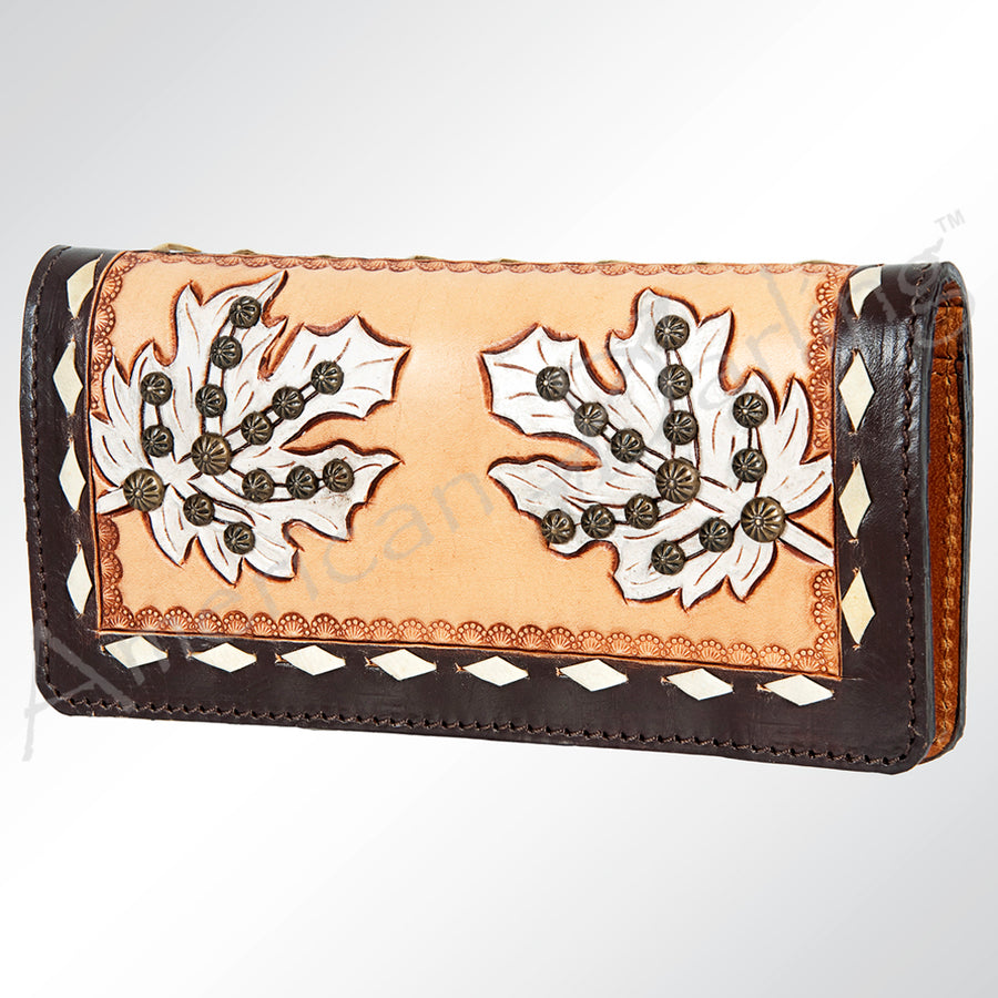 American Darling Hand Tooled Leather Western Clutch Bag - Uhorse