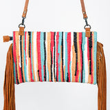 American Darling Cross Body Saddle Blanket Fabric Genuine Leather Western Women Bag Handbag Purse |College Casual Travel Bags