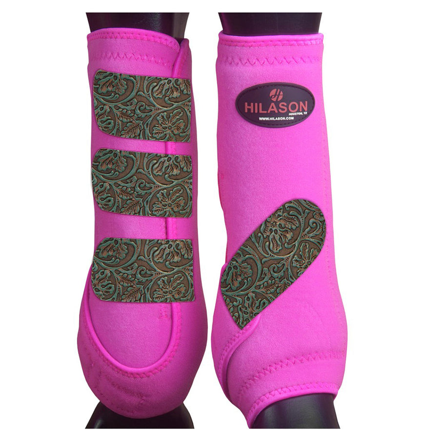 HILASON L M S H. Rear Hind Leg Sport Boots Printed Hind Rear Leg Boots by Hilason – Cowboy and equestrian accessories