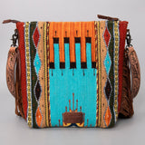 American Darling Cross Body Hand Tooled Saddle Blanket Genuine Leather Western Women Bag Handbag Purse | Crossbody for Cute