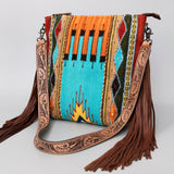 American Darling Cross Body Hand Tooled Saddle Blanket Genuine Leather Western Women Bag Handbag Purse | Crossbody for Cute