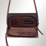 American Darling ADBGM169P10 Organiser Genuine Leather Women Bag Western Handbag Purse
