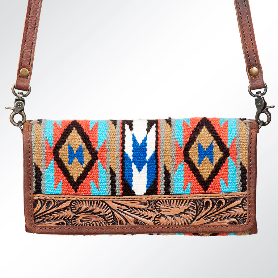 American Darling Western Wallet Bag Hair-On Cowhide Genuine Vegetable Tanned Leather Travel Clutch with YKK Zipper