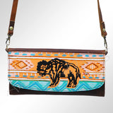 American Darling Wallet Hair on Full Grain Genuine Leather Western Women Bag | Handbag Purse Travel Clutch