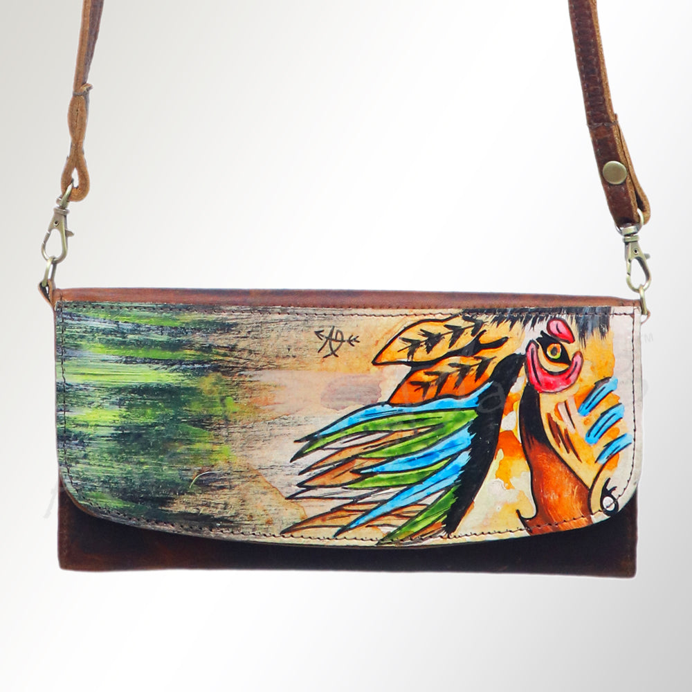 American Darling Wallet Hair on Full Grain Genuine Leather Western Women Bag | Handbag Purse Travel Clutch