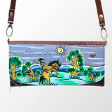 American Darling Wallet Hair on Full Grain Genuine Leather Western Women Bag | Handbag Purse Travel Clutch