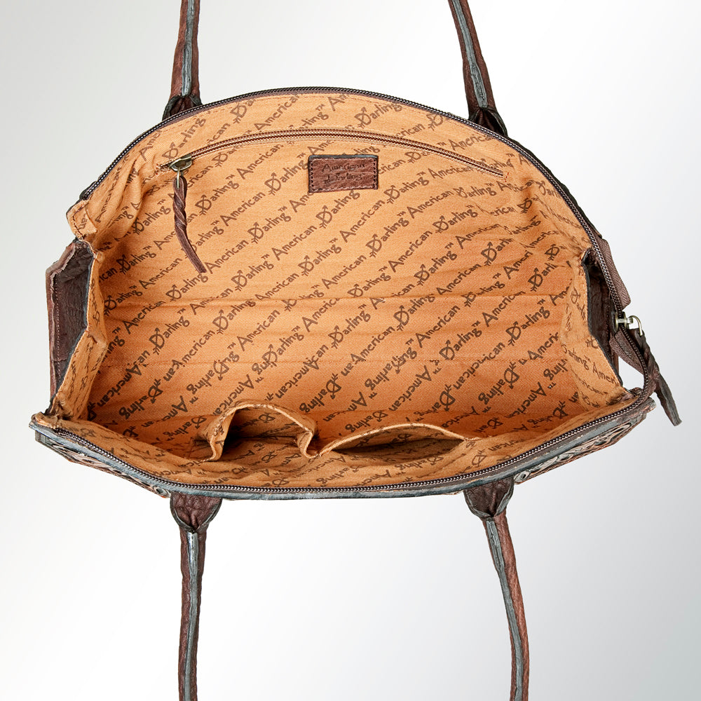 American Darling Tote Hand Tooled Genuine Leather Western Women Bag Handbag Purse | Travel Bags College Casual