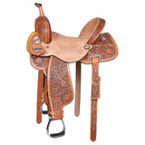 15 In Hilason Western Horse Barrel Racing Trail Pleasure American Leather Saddle