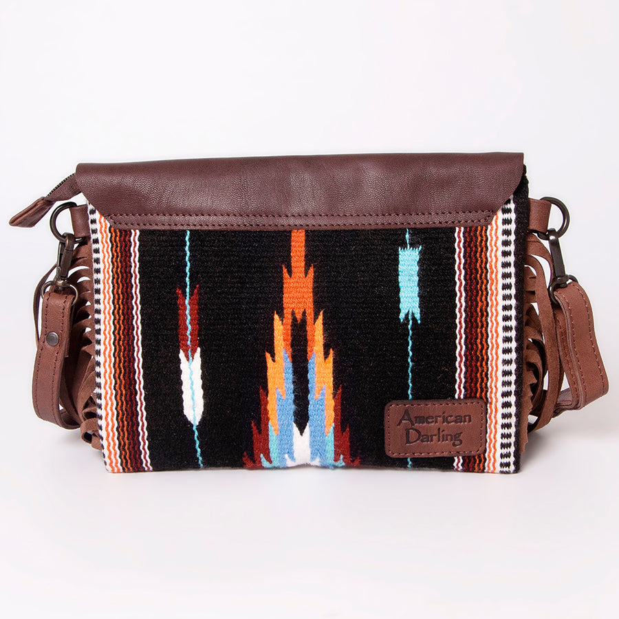American Darling Cross Body Saddle Blanket Genuine Leather Western Women Bag Handbag Purse | Crossbody for Cute