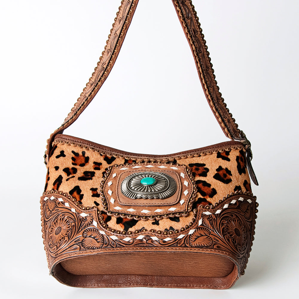 American Darling Hobo Hand Tooled Hair on Genuine Leather Western Women Bag | Handbag Purse Bags for Wallet Cute