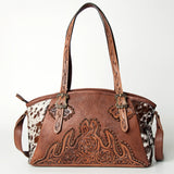 American Darling Tote Hair on Hand Tooled Genuine Leather Western Women Bag Handbag Purse | Travel Bags College Casual