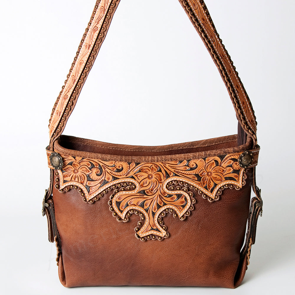 American Darling Hobo Hand Tooled Hair On Genuine Leather Western Women Bag | Handbag Purse Bags for Cute