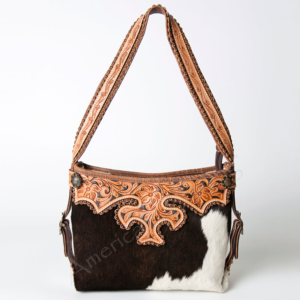 American Darling Hobo Hand Tooled Hair On Genuine Leather Western Women Bag | Handbag Purse Bags for Cute