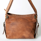 American Darling ADBG713C Hobo Hand Tooled Hair On Genuine Leather Women Bag Western Handbag Purse