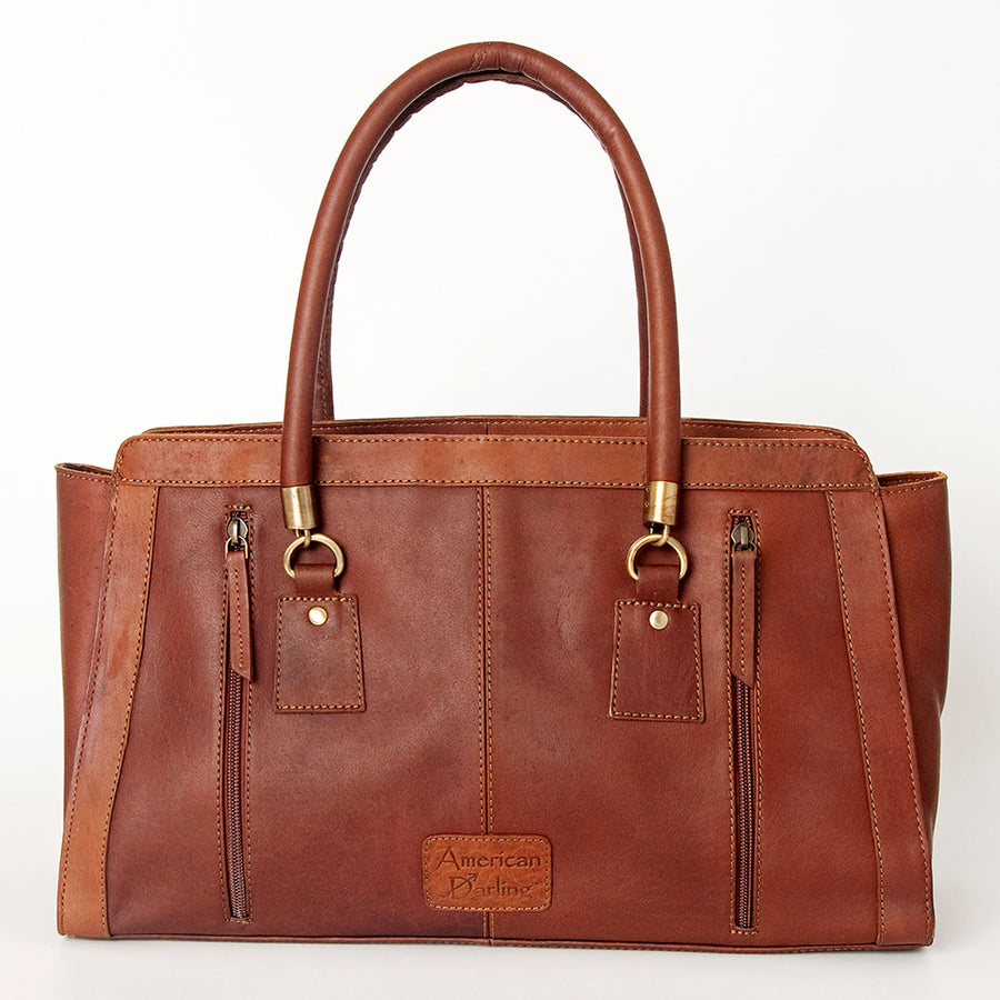 American Darling Tote Hand Tooled Hair on Genuine Leather Western Women Bag | Handbag Purse for Cute
