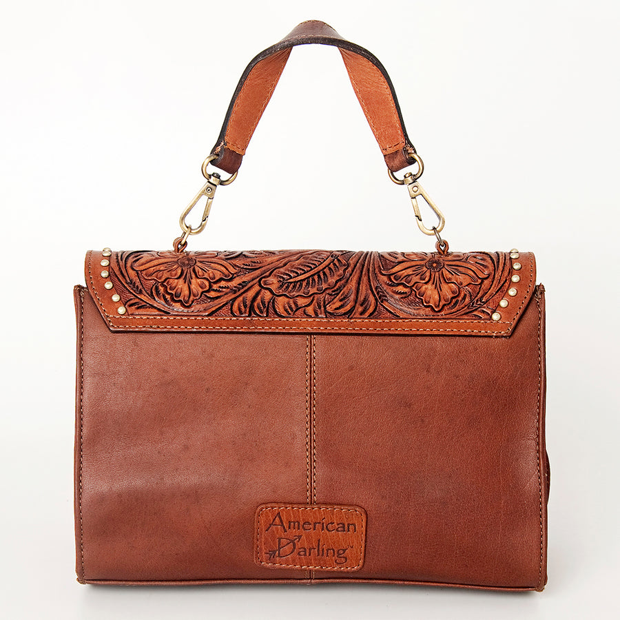 American Darling Hobo Hand Tooled Hair on Genuine Leather Western Women Bag Handbag Purse | Travel Bags College Casual