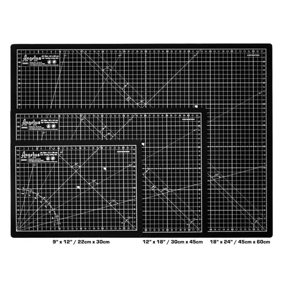 18 In X 24 Angelus Self Healing Cutting Mat Black