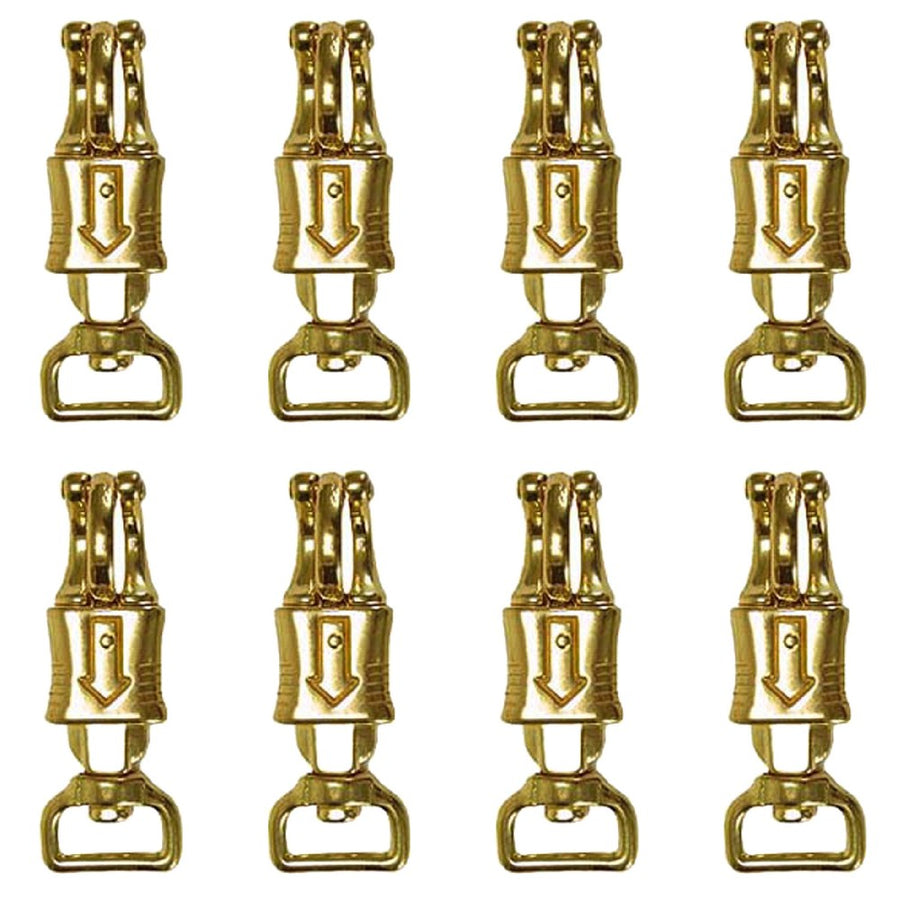 Set of 8 Hilason 1 in X 4-3/8 panic Snap with Eye Solid Brass - Uhorse