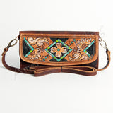 American Darling Wallet Hand Tooled Genuine Leather Western Women Bag | Handbag Purse Wristlet Travel Clutch