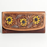 American Darling Wallet Hand Tooled Genuine Leather Western Women Bag | Handbag Purse Wristlet Travel Clutch