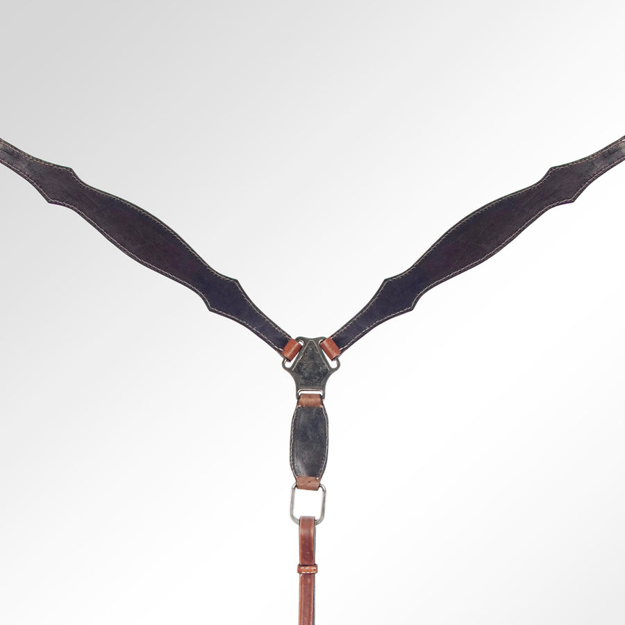 AMERICAN DARLING Western Horse Headstall Breast Collar Set Leather