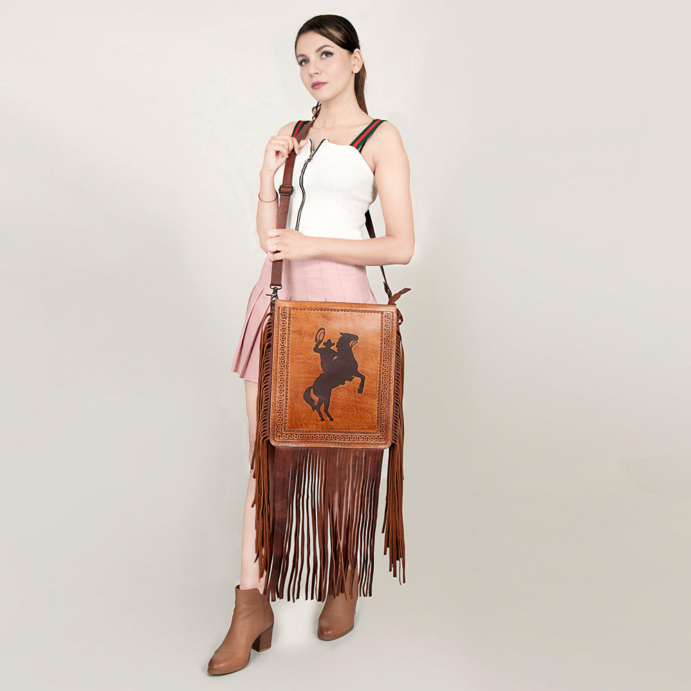 American Darling Large Crossbody Hand Tooled Genuine Leather Western Women Bag Handbag Purse | Crossbody for Cute