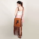 American Darling Large Crossbody Hand Tooled Genuine Leather Western Women Bag Handbag Purse | Crossbody for Cute