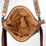 American Darling GIBGX223 Signature Crossbody Hand Tooled Saddle Blanket Genuine Leather Women Bag Western Handbag Purse