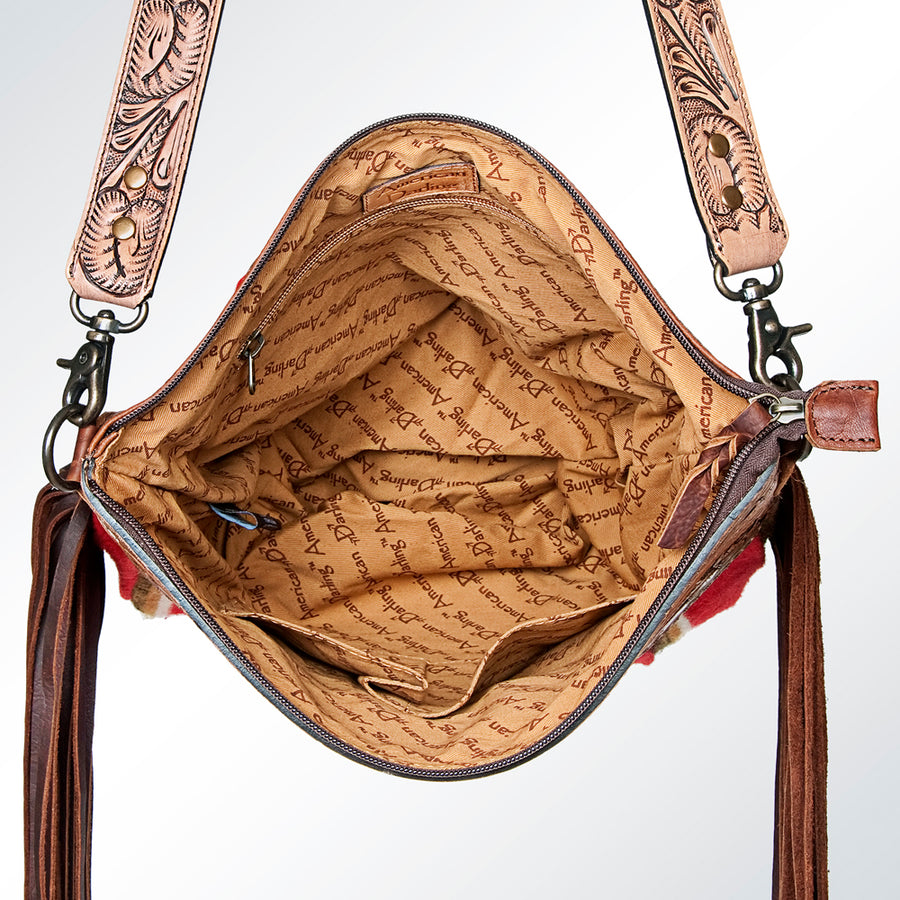 American Darling Cross Body Hand Tooled Saddle Blanket Genuine Leather Western Women Bag Handbag Purse | Crossbody for |Cute