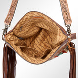 American Darling GIBGX218 Signature Crossbody Hand Tooled Saddle Blanket Genuine Leather Women Bag Western Handbag Purse