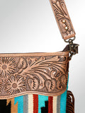 American Darling GIBGX218 Signature Crossbody Hand Tooled Saddle Blanket Genuine Leather Women Bag Western Handbag Purse