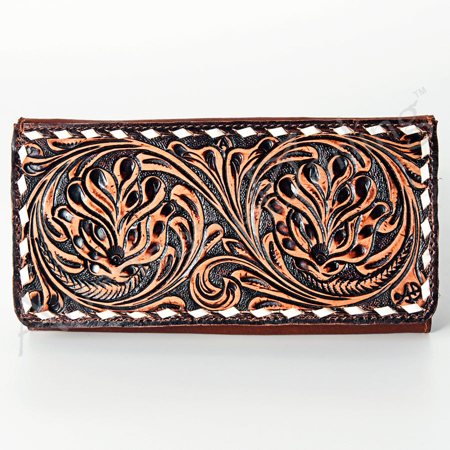 American Darling Wallet Hand Tooled Genuine Leather Western Women Bag | Handbag Purse Wristlet Travel Clutch