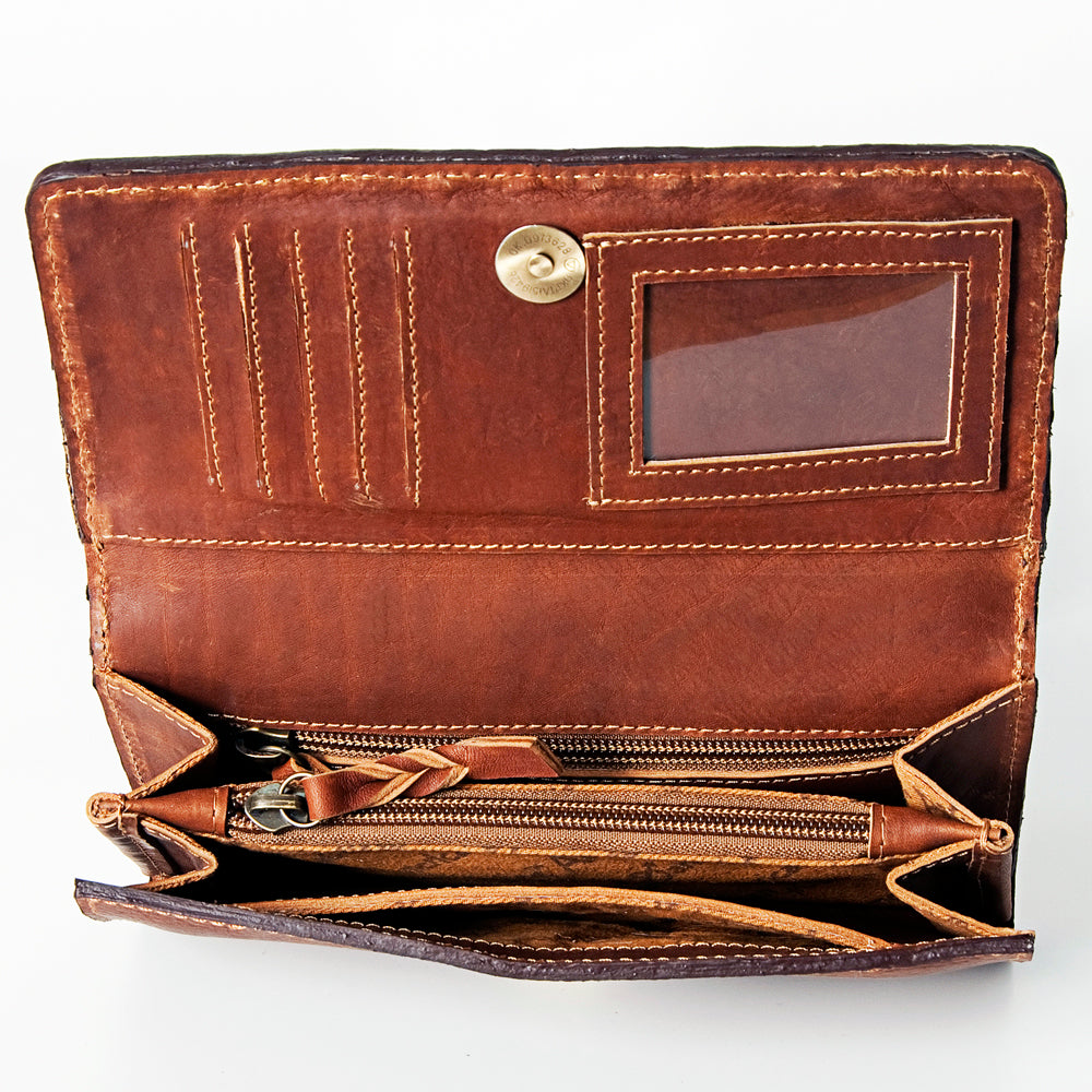 American Darling Wallet Hand Tooled Genuine Leather Western Women Bag | Handbag Purse Wristlet Travel Clutch