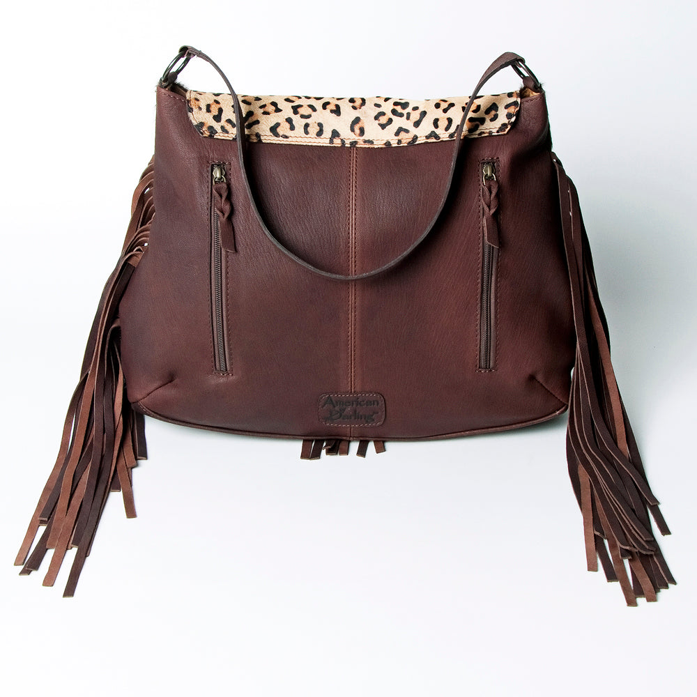 American Darling Messenger Hand Tooled Hair On Genuine Leather Western Women Bag Handbag Purse |