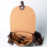 American Darling Messenger Hand Tooled Hair On Genuine Leather Western Women Bag Handbag Purse |