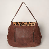 American Darling Messenger Hand Tooled Hair On Genuine Leather Western Women Bag Handbag Purse |