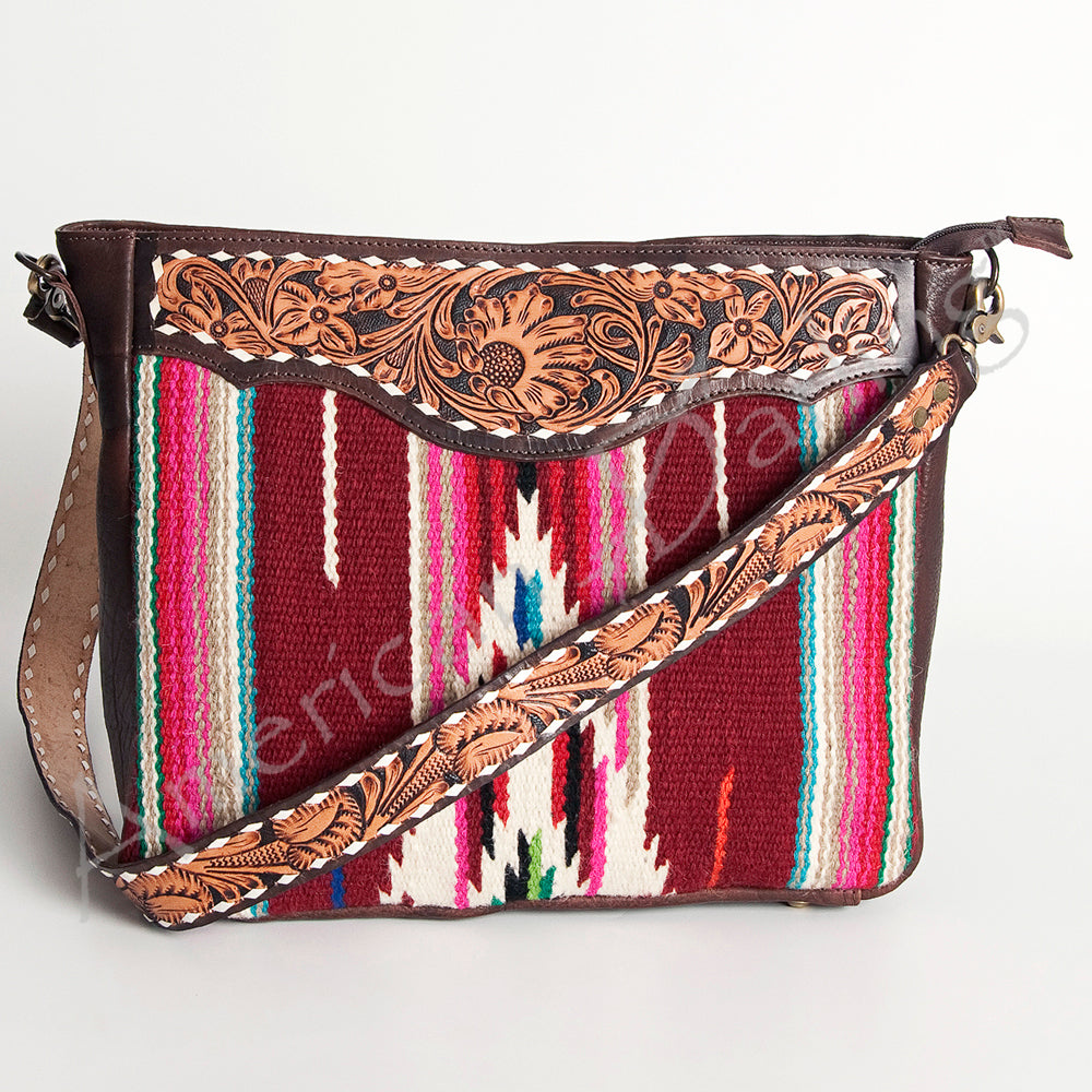American Darling Crossbody Saddle Blanket Genuine Leather Western Women Bag Handbag Purse | Travel Bags College Casual