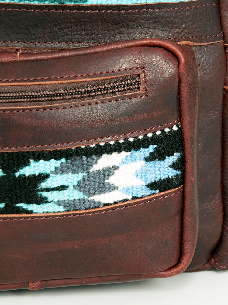 American Darling Backpack Saddle Blanket Fabric Genuine Leather Western Women Bag | for Laptop School Purse Travel