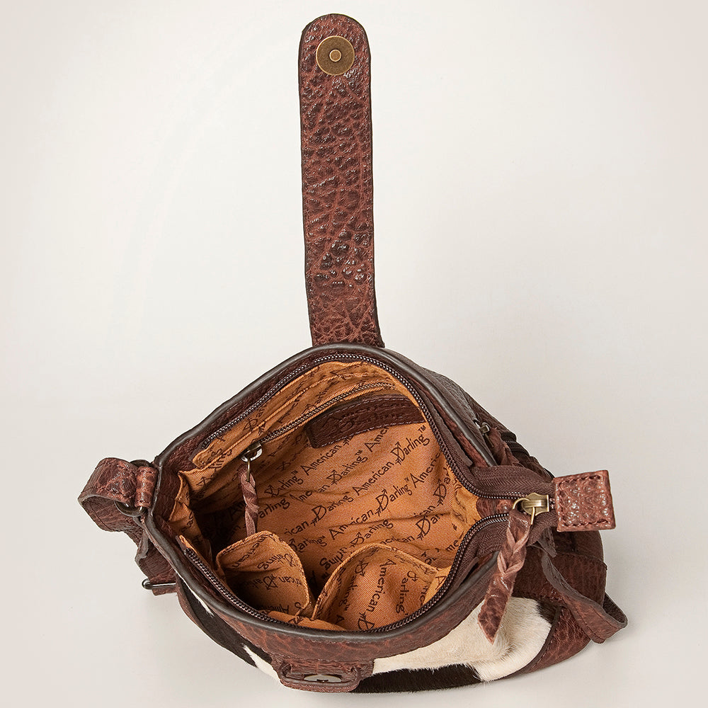 American Darling Cross Body Hair on Genuine Leather Western Women Bag | Handbag Purse Crossbody for Cute